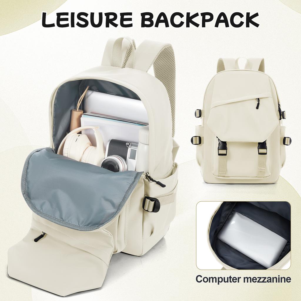 Large Capacity Double Shoulder Bag, Fashion Casual Nylon Laptop Backpack Student Backpack, Mens Stylish Outdoor Travel Backpack