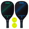 Franklin Sports Pickleball Paddle and Ball Set, Wooden Racket + Pickleball 2-Player Activator, USA Pickleball (USAPA) Approved, Multicolor