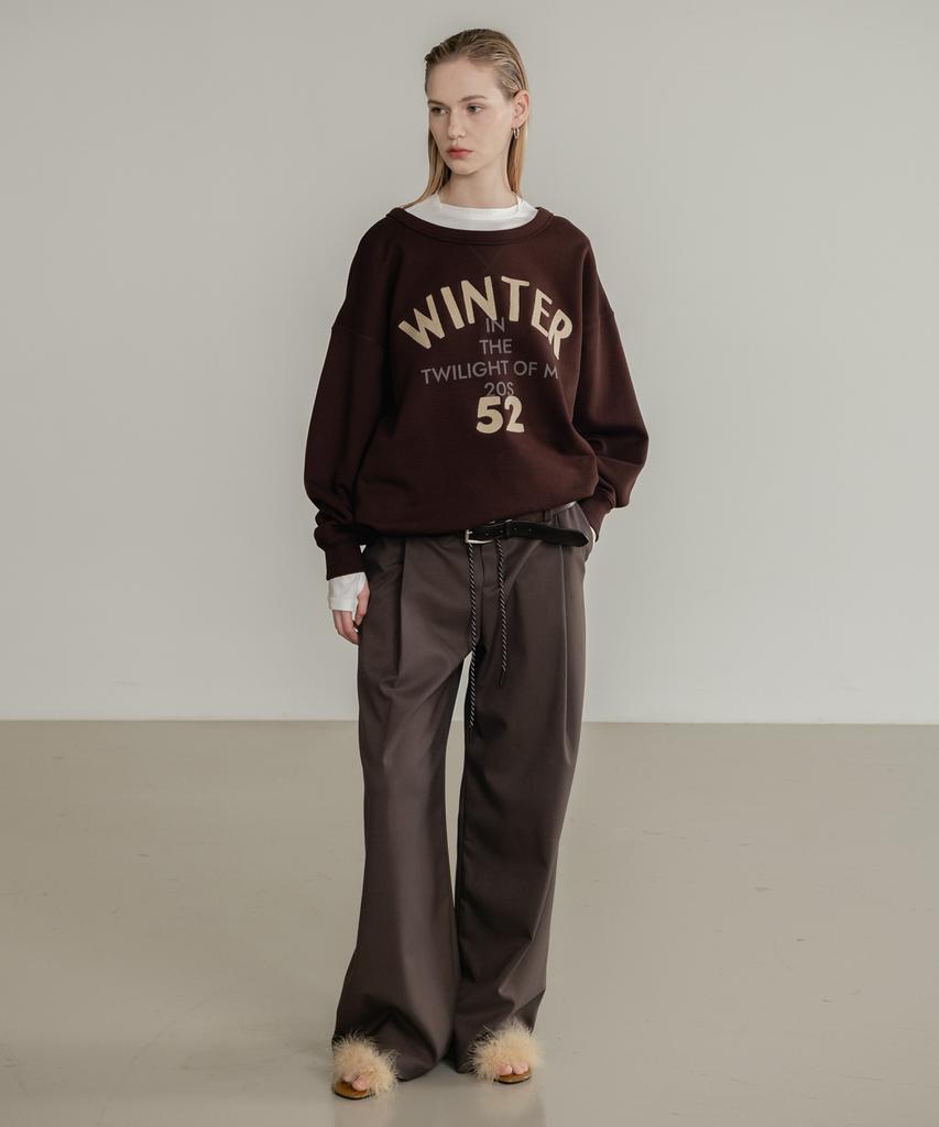 SSIN AND LEE (W) Solive Winter Cotton Sweatshirt Brown