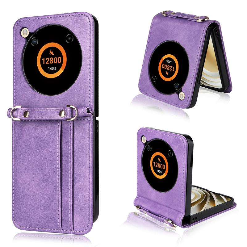 Custodia in Pelle per Telefono ZTE Nubia Flip G Copertina Portafoglio Con Cordino Porta Carte Funda Coque
