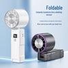 Portable USB Rechargeable Neck-Hanging Foldable Mini Handheld Fan with High-Speed Turbine