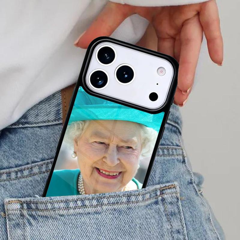 England Queen Elizabeth II Phone Case for iPhone 16e 15 14 13 12 17 Pro Max Plus Air 17pro Cover Coque