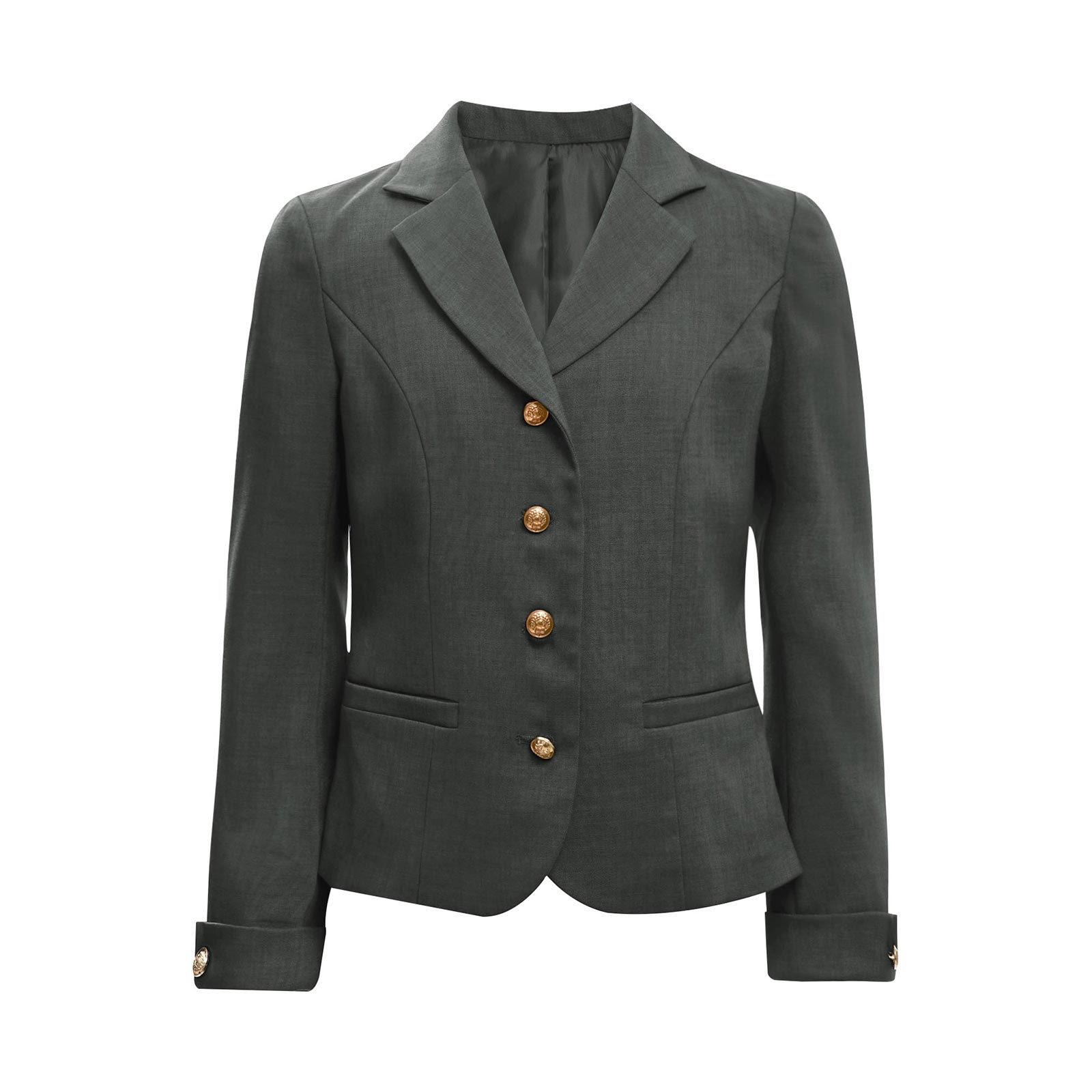 

Girls Formal Blazer Lapel Design Long Sleeve Button Down Front Jacket with Pockets 5-6 Years сірий колір