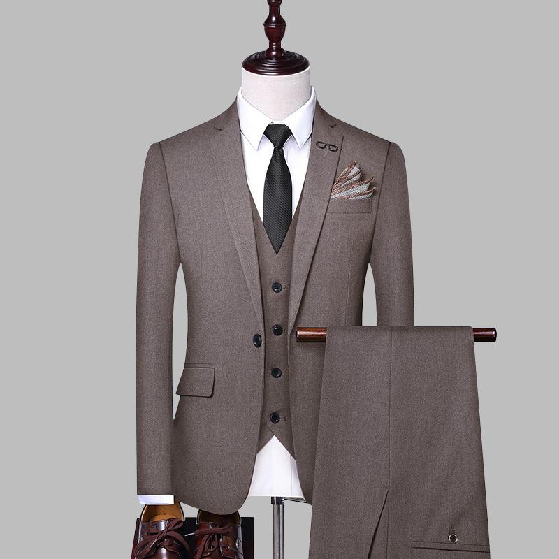 Suit Suit Men's Spring and Autumn Professional Dress Groom's Banquet Wedding Dress Best Man's Suit Men's Suit Three-piece Suit