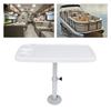 Wohnmobiltisch 460–700 mm höhenverstellbar, abnehmbares Bootstisch- und Basis-Set mit 2 Getränkehaltern für Wohnwagen, Yacht, Ponton, Deck