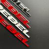 1Pc 3D Metal Car Styling Body Side Rear Trunk Sticker REBEL Badge Emblem For 1500 2500 Personalized replacement Accessories
