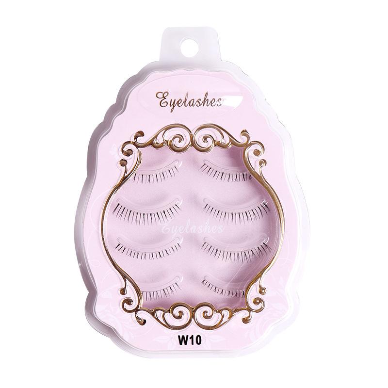 

Маленький дьяволенок Заостренные накладные ресницы в коробке, Натуральные густые и тонкие ресницы, Макияж нюд, Псевдо-простые ресницы