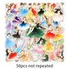 50Pcs/Set Sweet Ballet Girls Series 02 PET Clear Stickers Waterproof DIY Fashion Doodle Decals Stickers