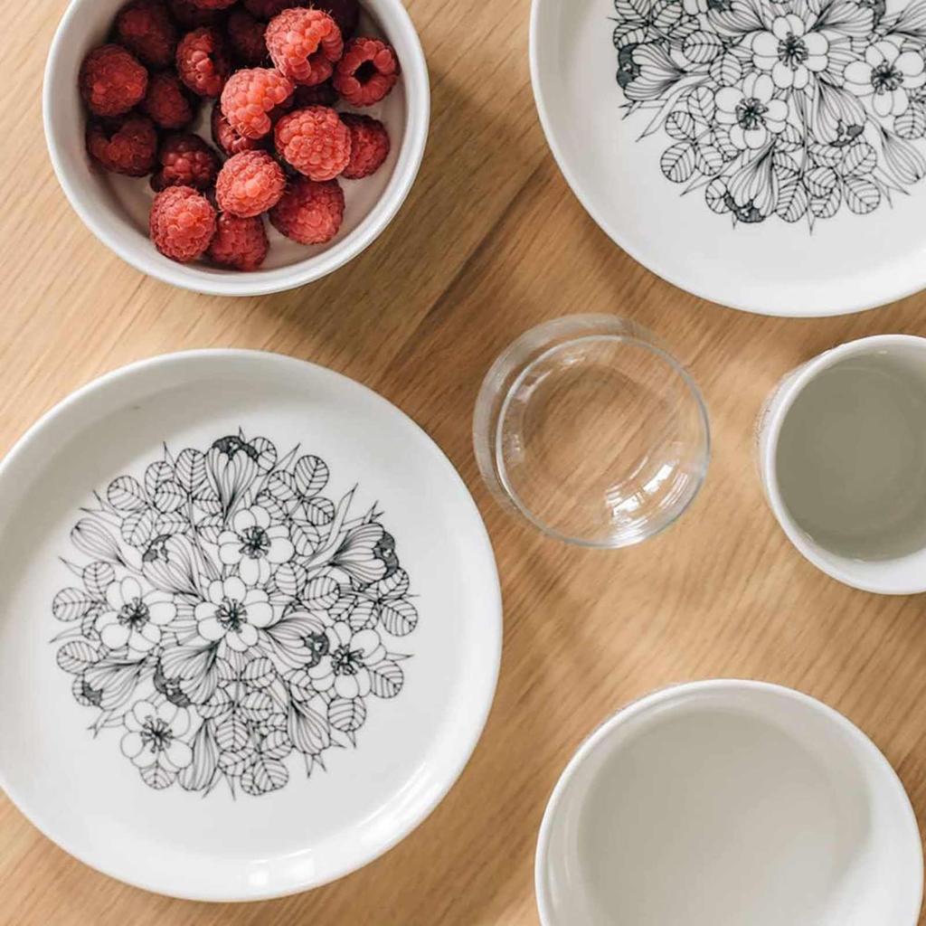 ARABIA [Official Import] Arabia Crocus Plate, 19cm, Black, 1062355