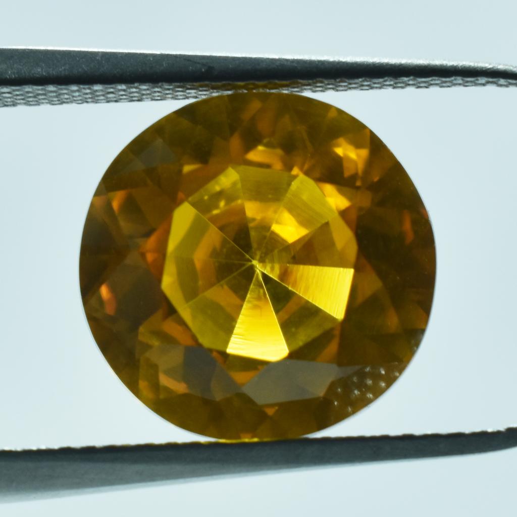 Natural Yellow Sapphire 6.05ct Round Cut Certified Loose Gemstone