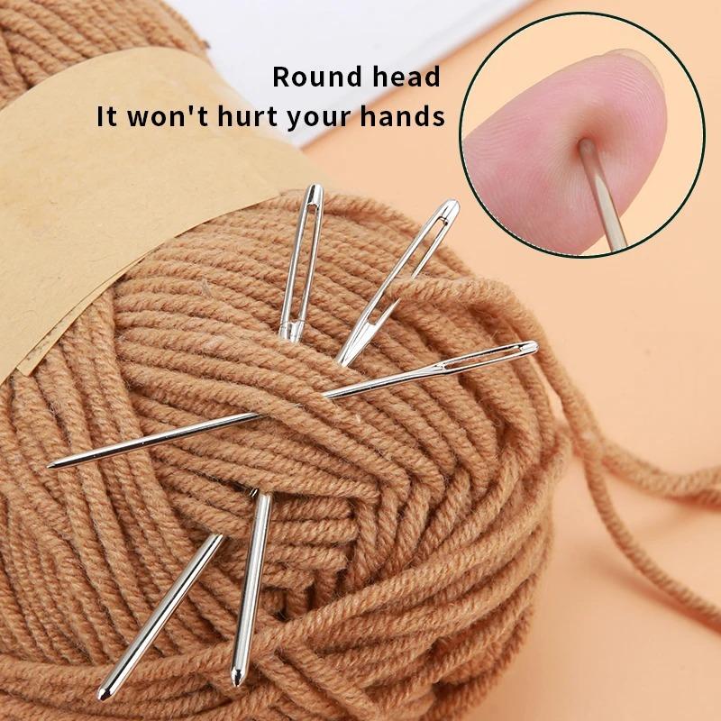 Nähnadeln mit großem Öhr und stumpfer Spitze Kreuzstich Stricknadel Handgefertigte Lederstickerei Nadel Nähzubehör