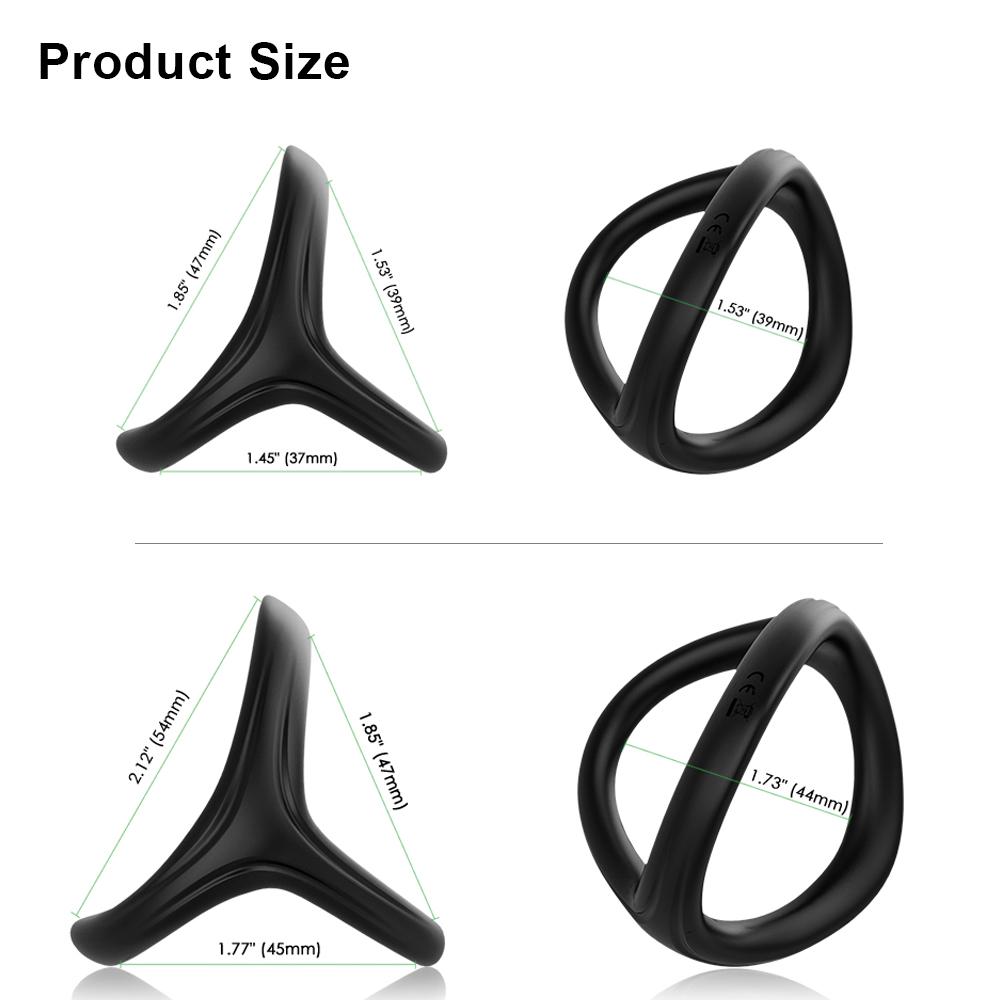 Silicone Cock Penis Penis Rings Erection Semen Lock Enhancing Long Lasting Delay Ejaculation Adult Sex Toys For Men Couples 18+
