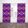 2pcs- Bohemian look purple polyester material curtains, pole bag curtains 42 * 84, bedroom, living room, family space decoration