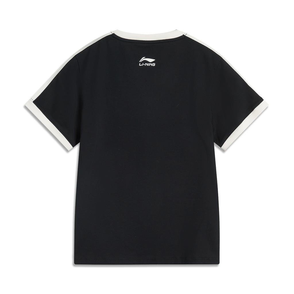 Seria Stil de Viață Sportiv Li Ning Tricou Casual Confortabil Versatil cu Mânecă Scurtă de Vară Topuri Femei Negru AHSV986-2