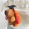Doctor's Hat Kapibala Pendant Plush Toy Capybara Dolls Bag Hanging Decoration Graduation Season Gift