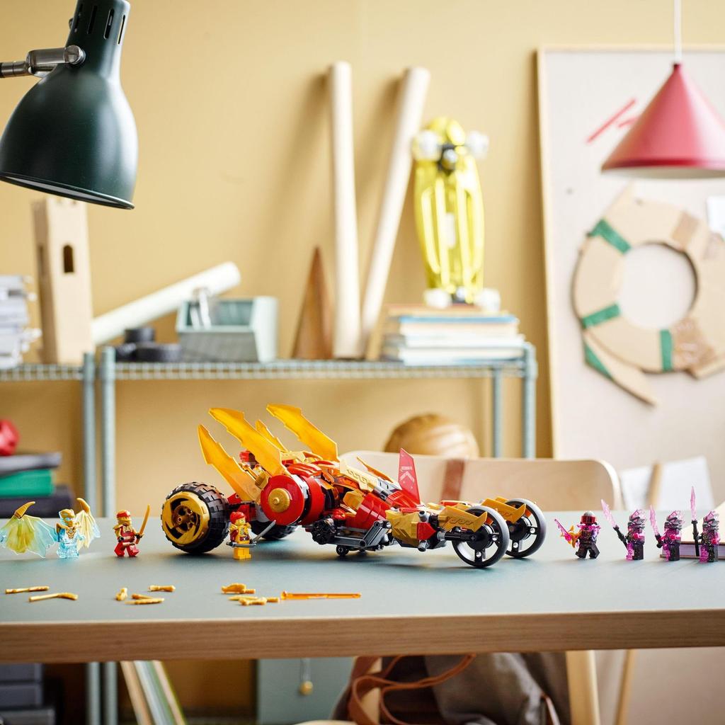 LEGO Ninjago Kai's Golden Dragon Raider 71773 Toy Blocks Gift Vehicle Ninja for Boys Ages 8 and Up