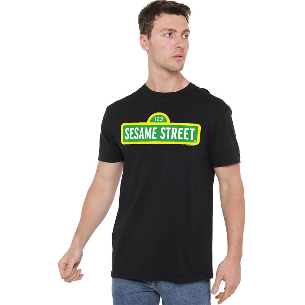 Sesame Street Logo T-Shirt S-5XL, Black S
