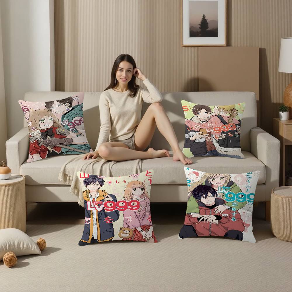 Anime My Love Story With Yamadakun At Lv Lucky Dragon pillow cover sofa cushion cover home room decoration children gift