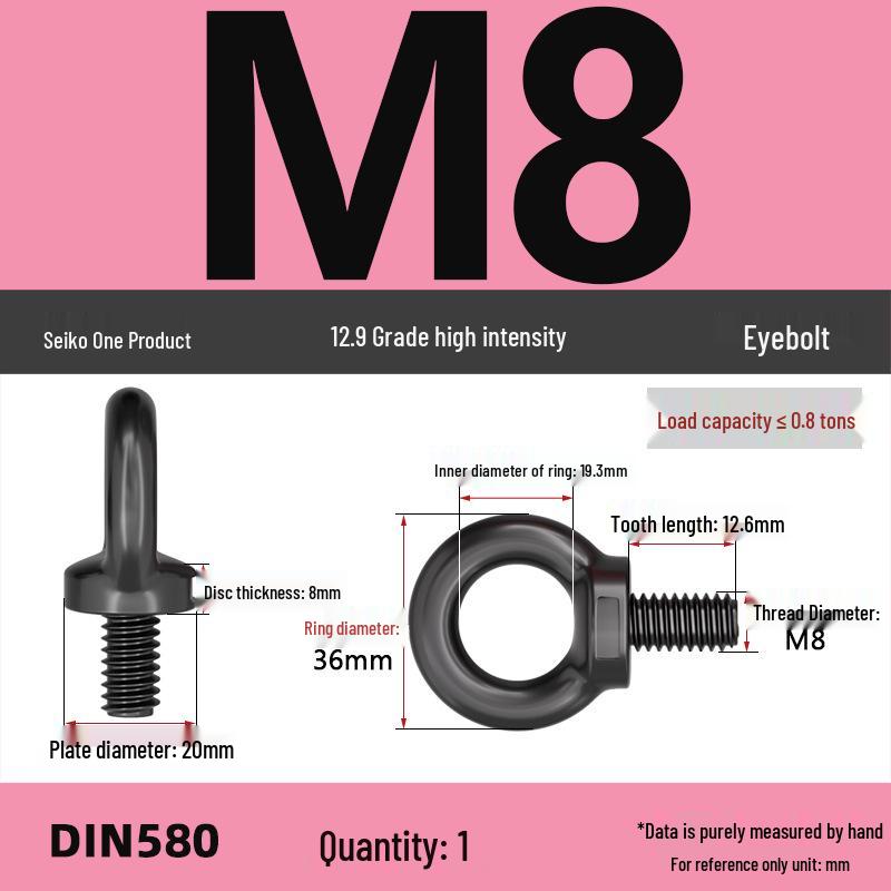 Lifting Eye Bolt Collection: Galvanized M8 & M10 with Ring for Mold
