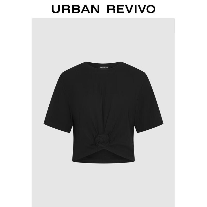 UR Pleated Twisted Short T-Shirt S