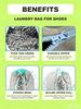Microfiber Shoe Washing Laundry Bag, Reusable Sneaker Cleaning Protector Bag for Washing Machine