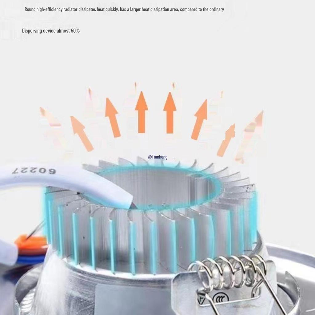 5W Dimmable Ceiling Downlight with 3-Color Settings