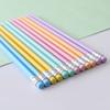 30Pieces Wood Pencil with Erasers Triangular Drawing Pencils Ergonomic Grip for Students Artists Sketching Drawing