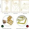 Modern Minimalist Abstract Metal Wall Art Female Silhouette Linework Home Decor