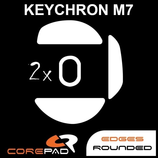 Corepad Skatez PRO Mouse Soles for Keychron M7 PTFE Wireless, 2-Pack, 100%