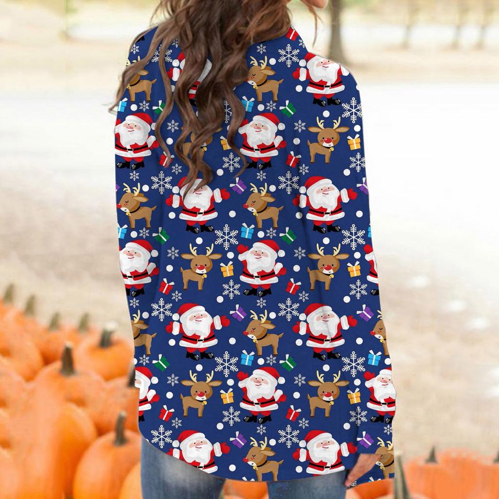 Women's Cardigan Coat,Christmas Cardigan Open Front Long Sleeve Sweater Coat Casual Jacket