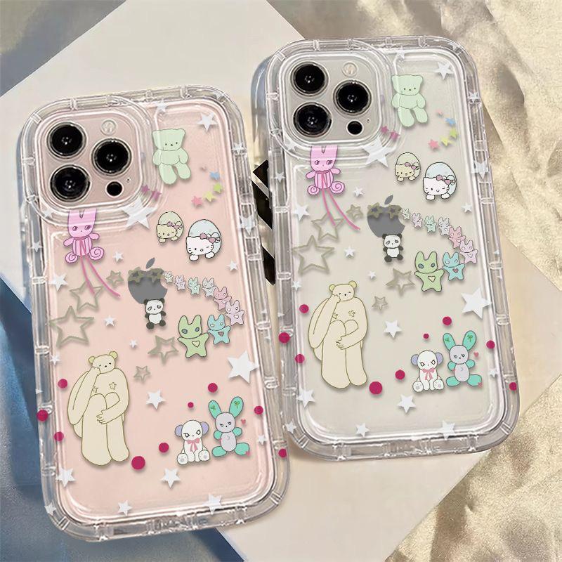 

Shockproof Transparent Case for iPhone XR, 11, 12, 13, 14 Pro & XS Max - Cute and Anti-Fall iPhone 15 Pro