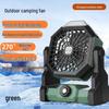 Rechargeable USB Tent Fan with LED Light - Portable, High Power for Camping
