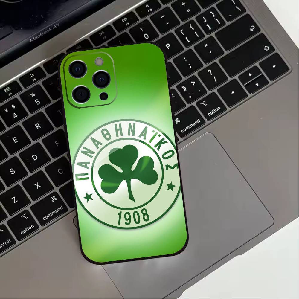 

ART P-Панатинаикос А-Афины PA Чехол для телефона для iPhone 17,16,15,14,13,12,11 Plus,Pro Max,XS, Мягкий силиконовый черный чехол iPhone15plus