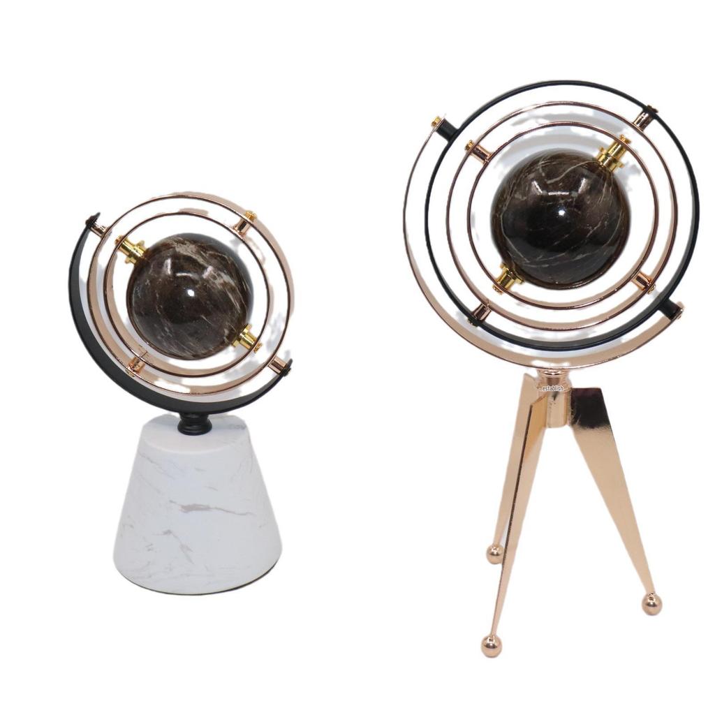 Modern Metal Globe Decor for Home Office or Study