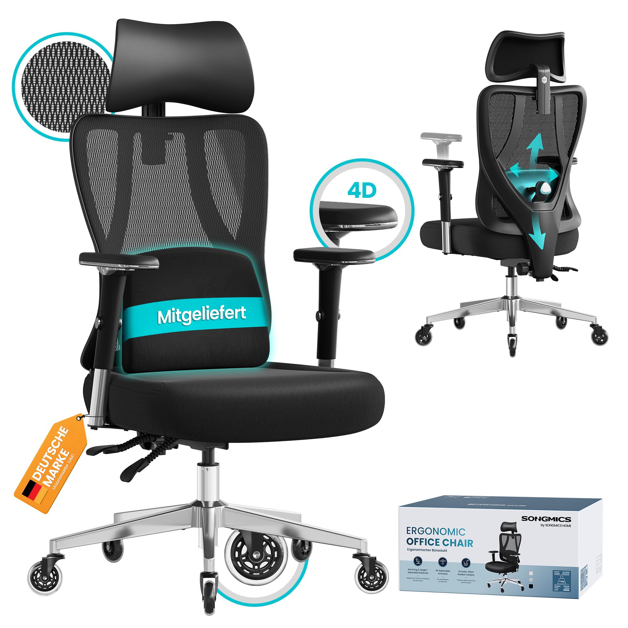 SONGMICS Ergonomic Office Chair with Adjustable