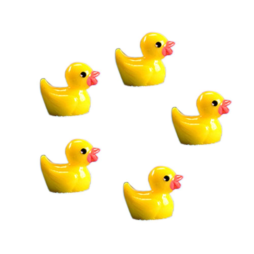 

украшения для дома Модель утки Орнамент Миниатюрный сад Суккулент Бонсай Кукольный домик Декор жёлтый