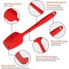 Spatule en silicone - AIMOONSA - Lot de 4 (27,3 x 6 cm) - Résiste 500°F/260°C - Poignée inox &amp; caoutchouc - Antiadhésif