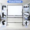 Magnetic Standing Mobile Easel Board Rolling Dry Erase Board, 40 x 28 Inch Large Whiteboard, Height Adjustable Double Sided Style White with Stand for