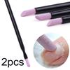 2Pc Double-end Quartz Cuticle Remover Washable Dead Skin Pusher Trimmer Manicure Nail Art Tool