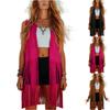 Fashionable Women's Shawl- Fringed Vest, Sleeveless Mid-length Vest.