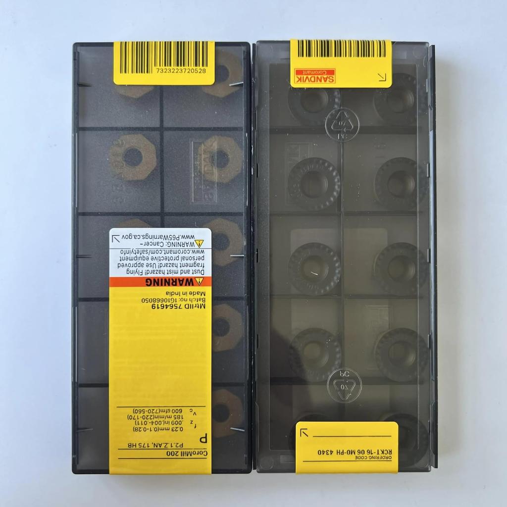 Original Sandvik / RCKT1606M0-PH 4340 CNC Lathe Carbide Blade 10 PCS
