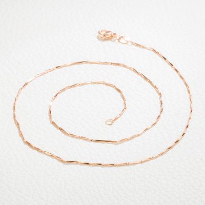 Fashion Rose Gold Melon Seed Chain Pendant with Chain Solid Necklace Adjustable Chain Car Flower Melon Seed Chain