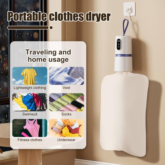 Portable Clothes Dryer with 360-Degree Hot Air Circulation RV Boat Mini Dryer Lightweight Clothing Dryer