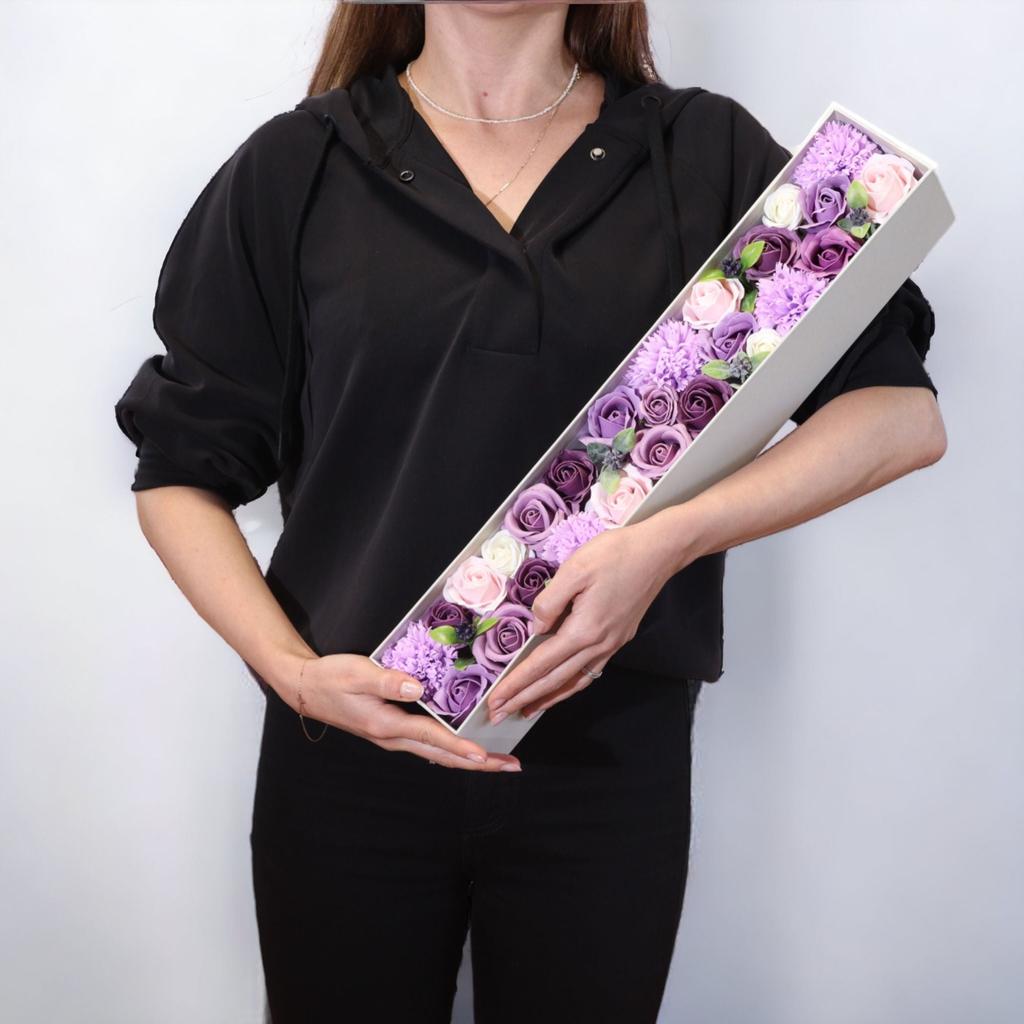 Soap Flowers Extra Long Lavender Rose and Carnation