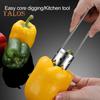 2 Stücke Rote Paprika Entkerner Edelstahl Obst Gemüse Entkerner & Pitter Remover Pfeffer Cutter Deseeder Küchenutensilien