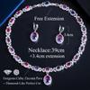 CMM Mystical Rainbow Zirkonia Ovale Tropfenohrringe und Halsketten-Sets