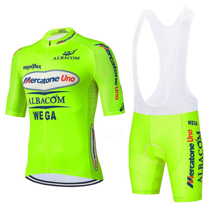 Set Maglia da Ciclismo Estiva Pro Team Nuovo Set Pantaloncini da Bici 19D Magliette da Bicicletta a Manica Corta da Uomo Abbigliamento Maillot