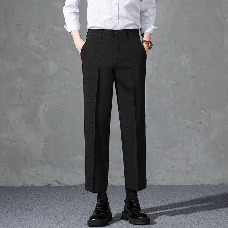 Summer men's casual pants straight loose men's business nine-point pants
