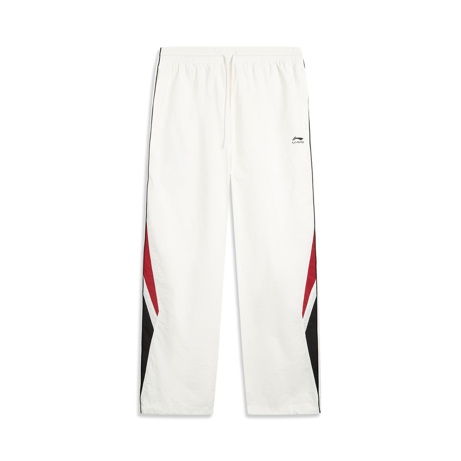 

Li Ning Брюки мужские повседневные средней посадки, простые, удобные, прямого кроя, модные, с цветными блоками, на шнуровке, AYKV737-2 XXL