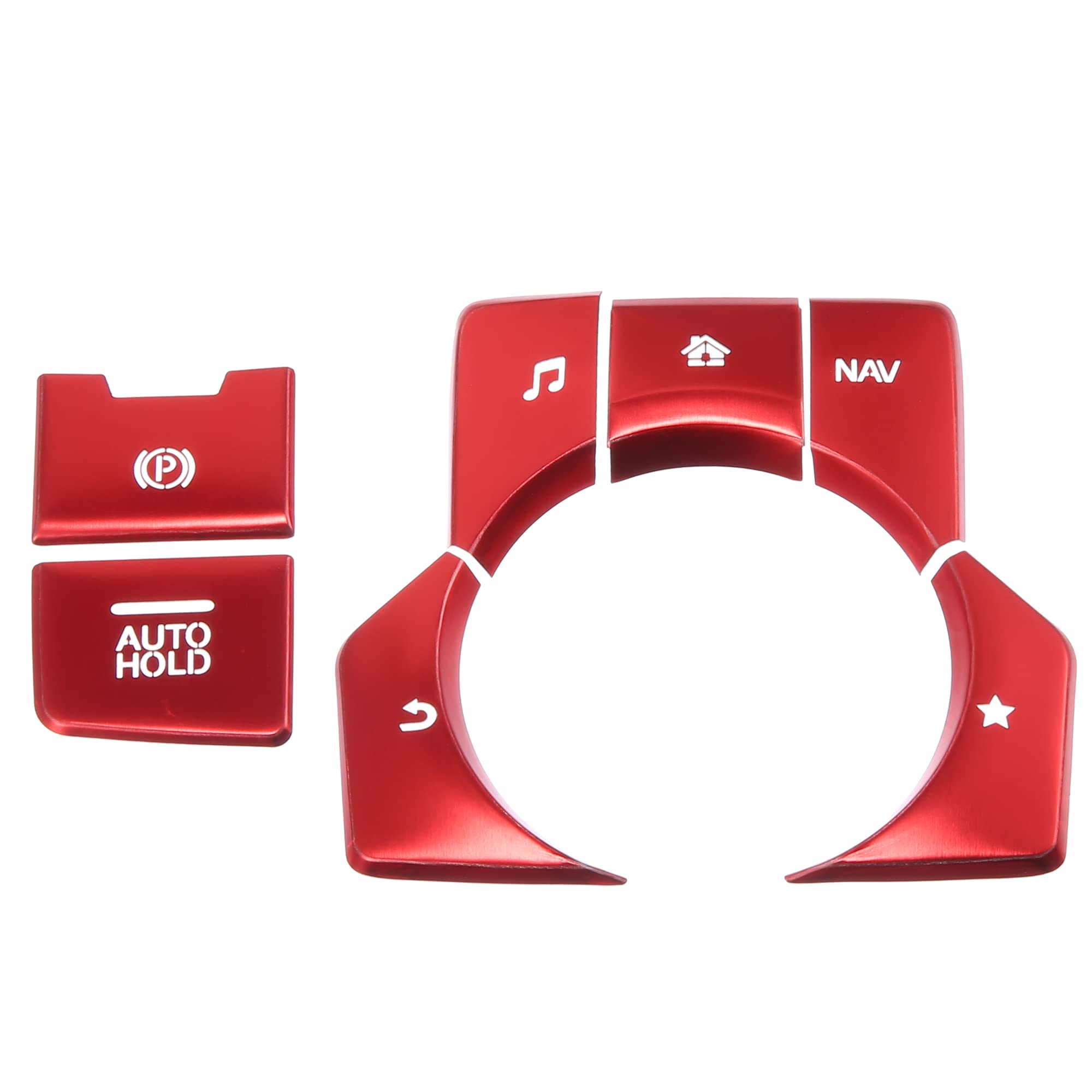 

A ABSOPRO Car Center Console Gear Panel Multimedia Handbrake Switch Cover Trim for Mazda красный